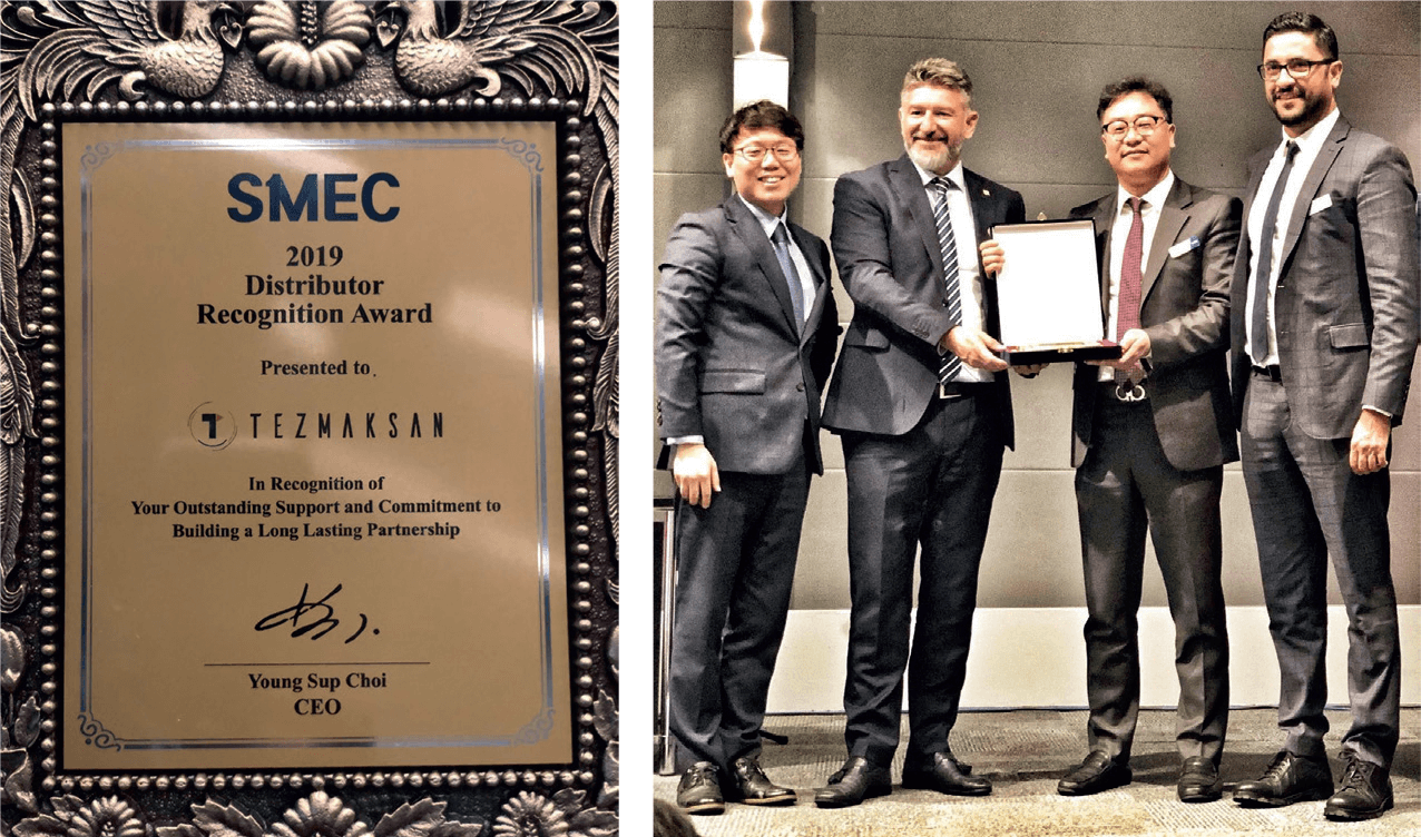 SMEC ten TEZMAKSAN a Başarıda Süreklilik Ödülü